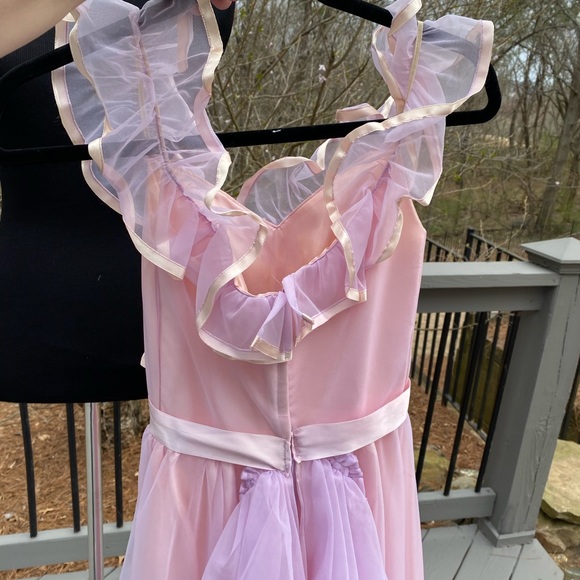 Vintage 70s 80s Cottagecore Ruffle Union Label Gown - Picture 5 of 16